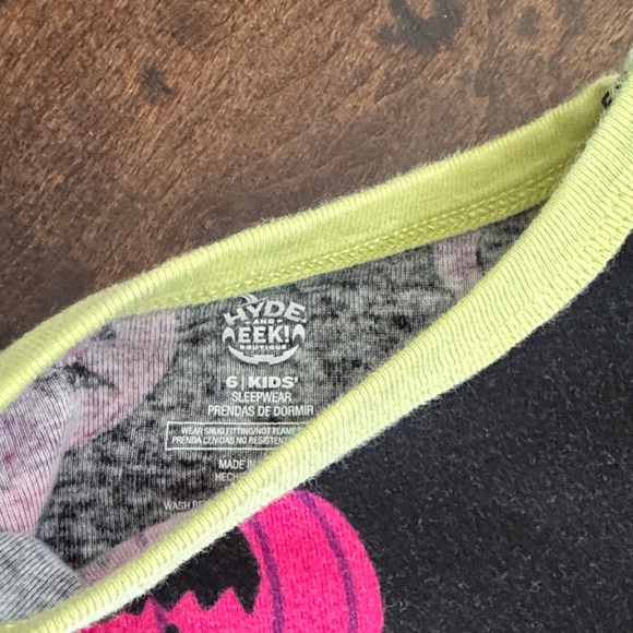 Kids Halloween Pumpkin Pajama Set - Black with Colorful Pumpkins - Picture 4 of 4